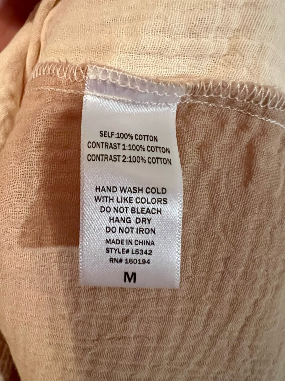 NWT By Together‎ Colorblock Button-Down Shirt in Cream, Taupe & Rust - Picture 8 of 8